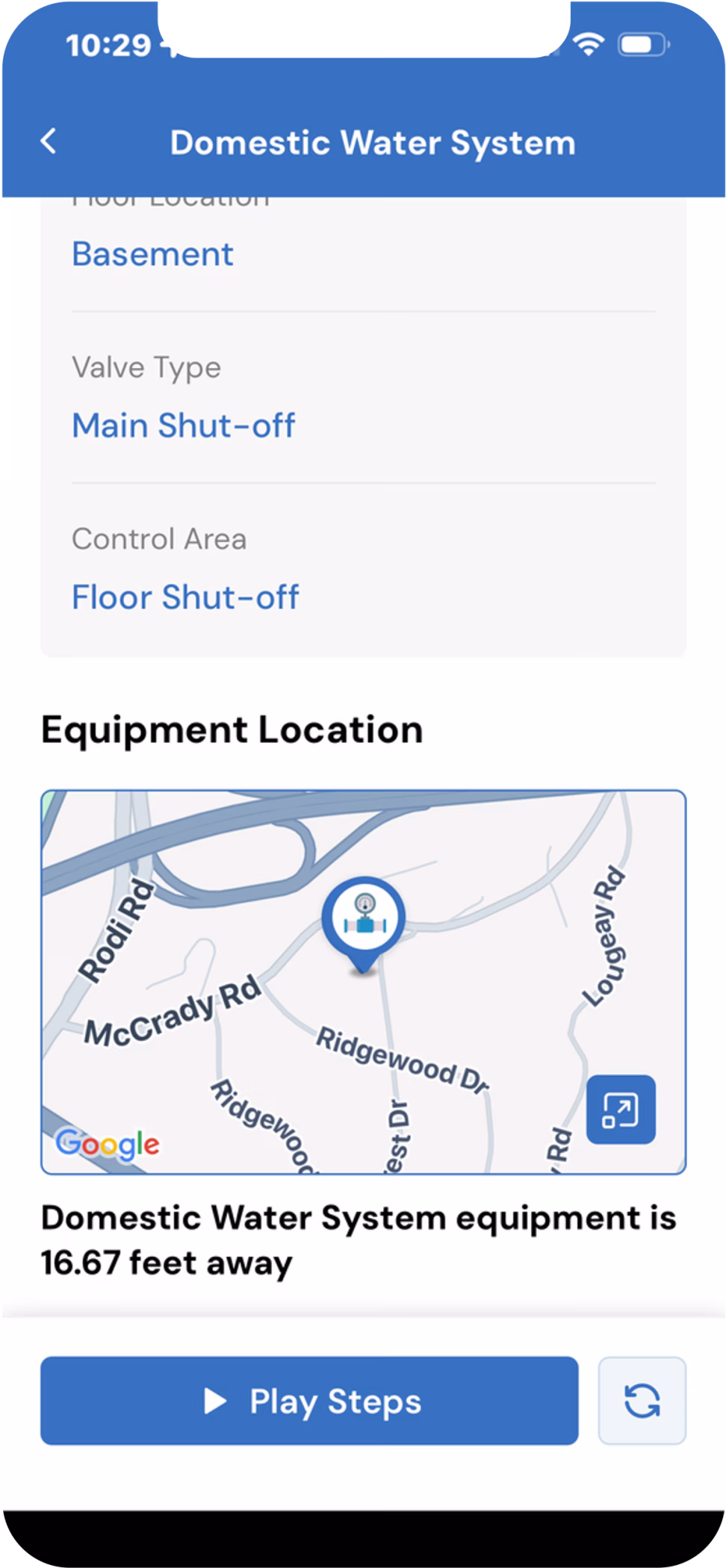 Live Safety water-system asset location and response guidance